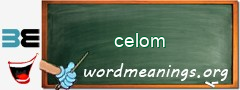 WordMeaning blackboard for celom